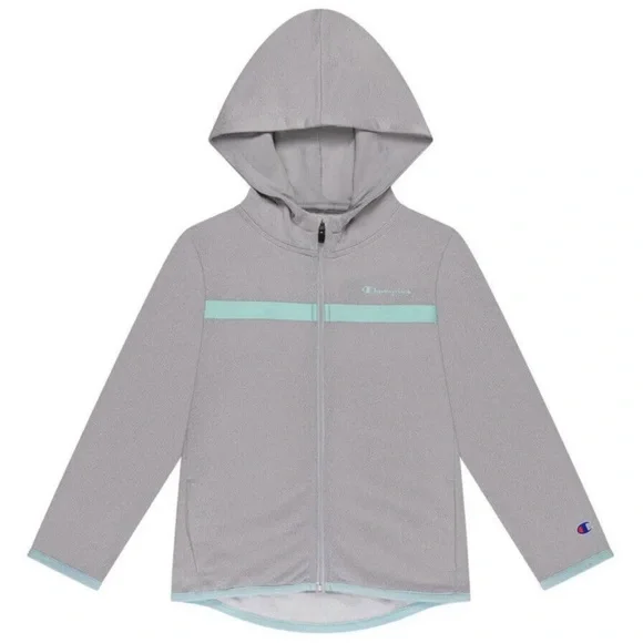 Champion Girl's Heavyweight 3 Piece Tee, Hoodie & Legging Set Oxford Heather 18M - Picture 3 of 9